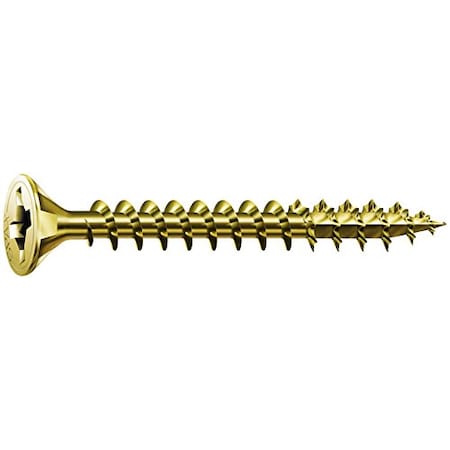Spax #8 X 2 In. Star Drive Flat Head Screw In Yellow Zinc (161 Per Box) 4191020400504